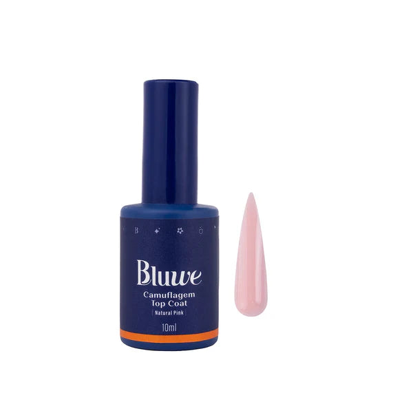 Bluwe Top Coat Camuflagem Natural Pink 10ml + Gel Construtor Natural Pink 30g