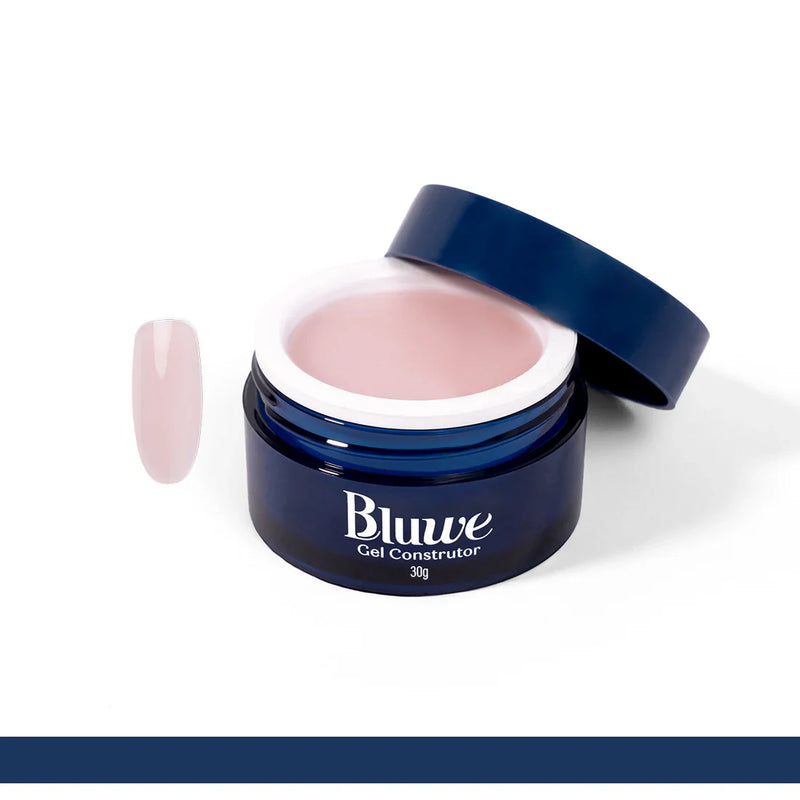Bluwe Top Coat Camuflagem Natural Pink 10ml + Gel Construtor Natural Pink 30g