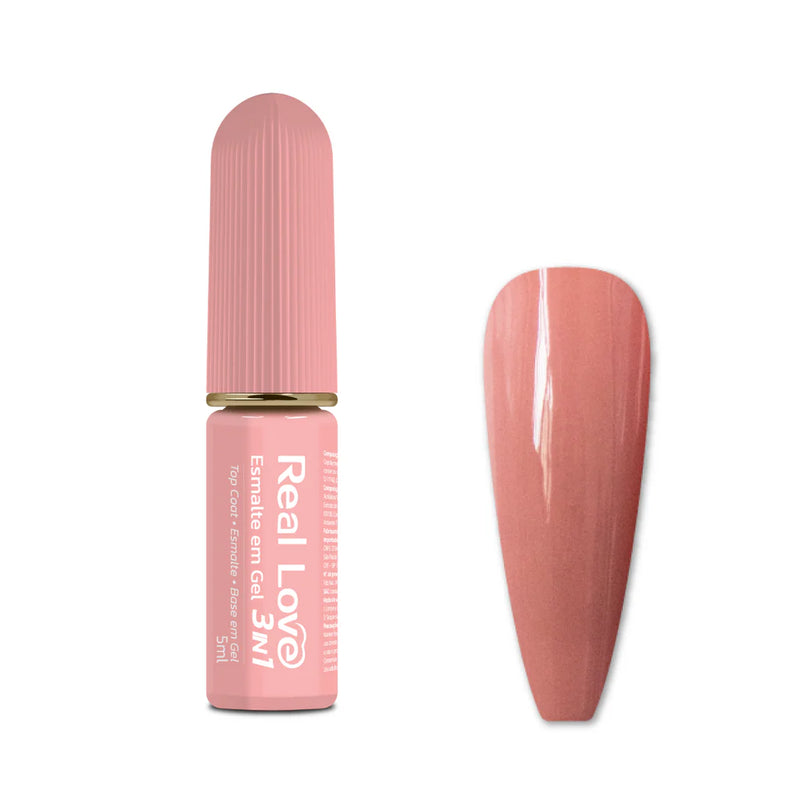Real Love Esmalte em Gel 3 em 1-Base/Esmalte/Top Coat - COR 11