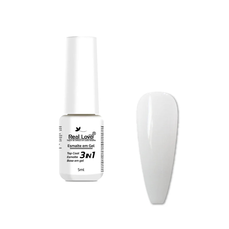 Real Love Esmalte em Gel 3 em 1 -Base/Esmalte/Top Coat - COR 02